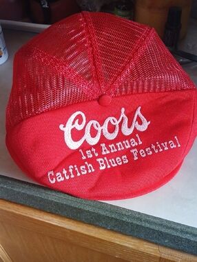 Coors Red Mesh Trucker Hat - Catfish Blues Festival